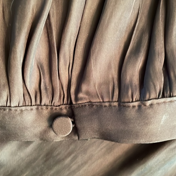 NWT J.Crew women’s ruffle neck drapery long sleeve top in dark brown size xs - Picture 5 of 11